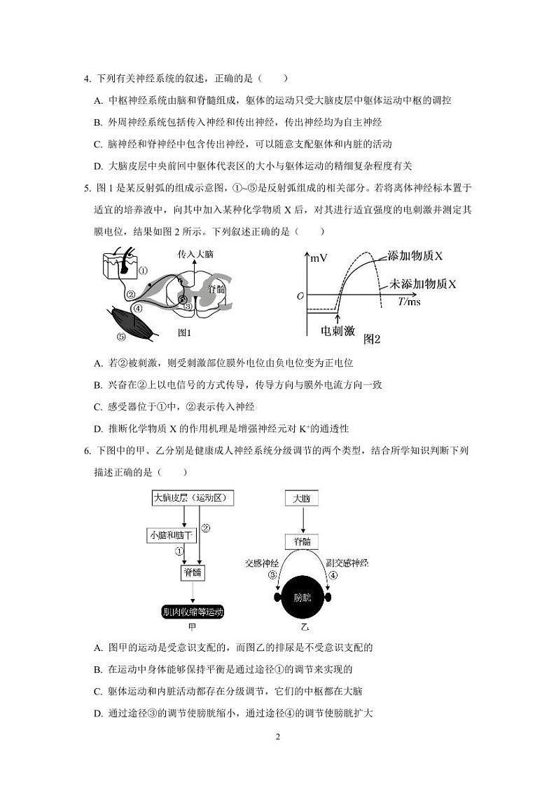 广东省肇庆市封开县广信中学、四会中学2023-2024学年高二上学期第一次联考生物试题(月考)第2页