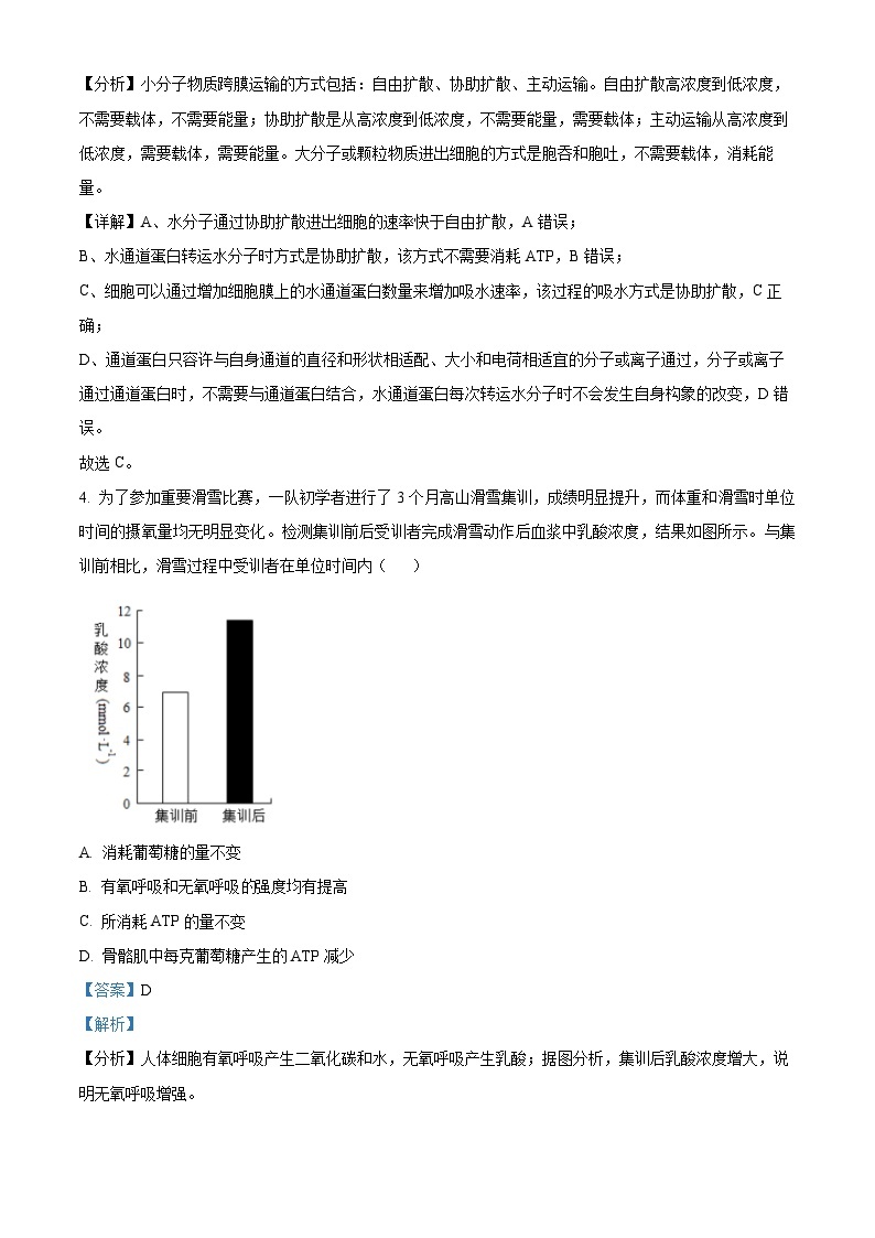 贵州省贵阳市第一中学2024届高三上学期适应性月考（二）生物03