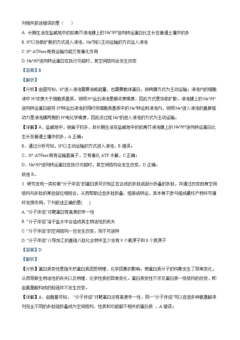 【期中真题】辽宁省实验中学2022-2023学年高三上学期期中生物试题(解析版)第2页