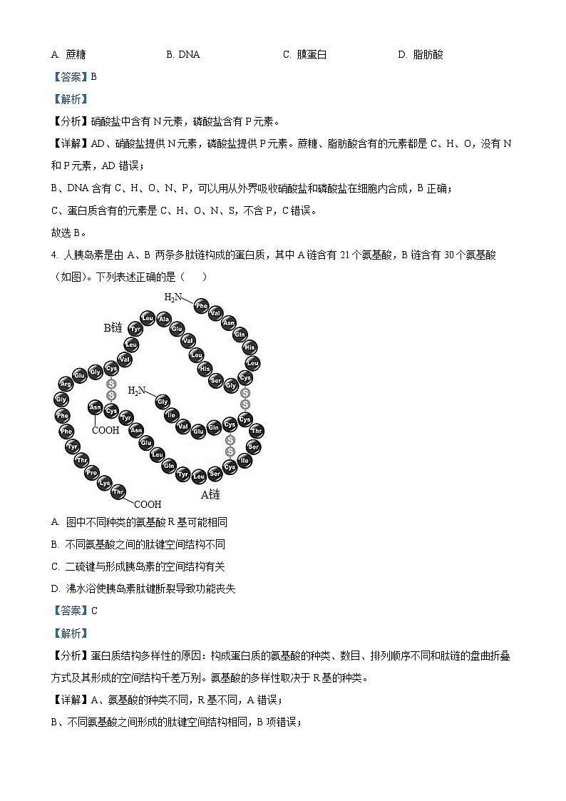 广东省深圳市六校联盟2022-2023学年高三生物上学期10月期中试题(Word版附解析)02