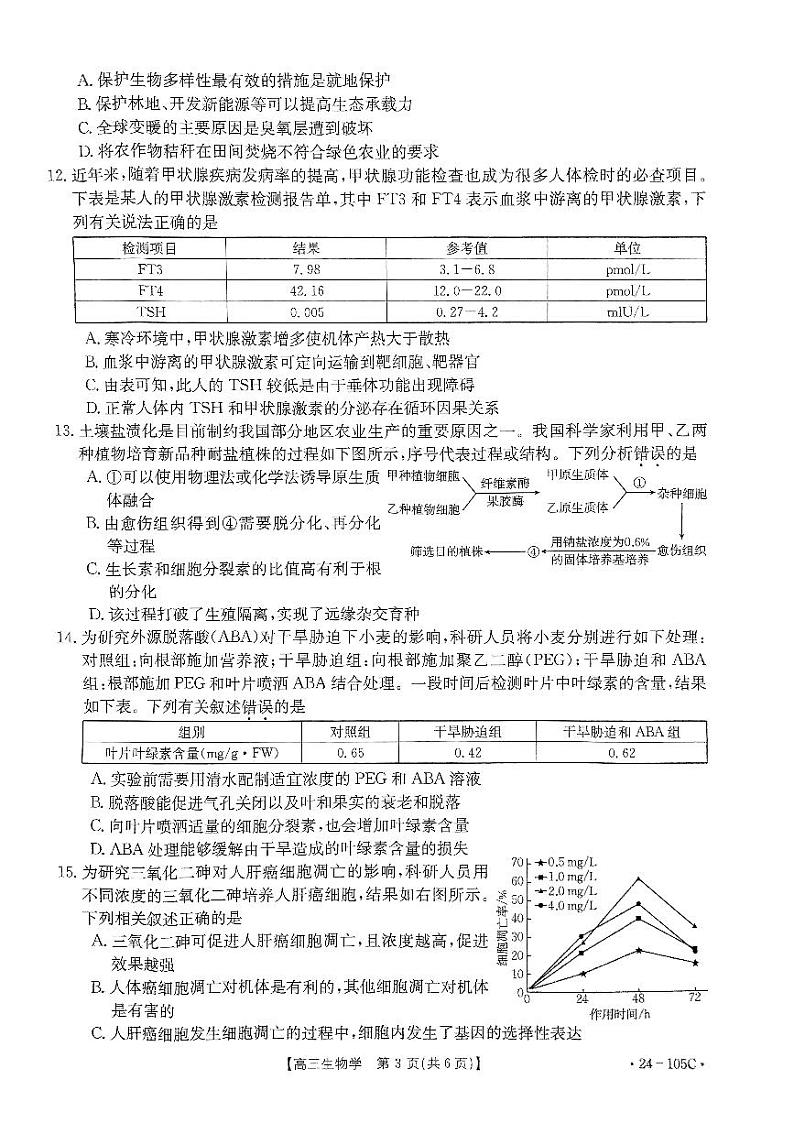2024湛江普通高中高三上学期10月调研考试生物PDF版含解析03