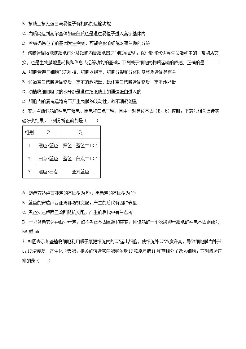 辽宁省沈阳市第二中学2023-2024学年高三上学期10月阶段测试生物第2页