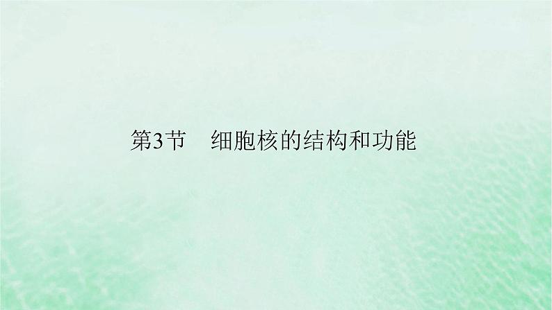 新教材适用2023_2024学年高中生物第3章细胞的基本结构第3节细胞核的结构和功能课件新人教版必修102
