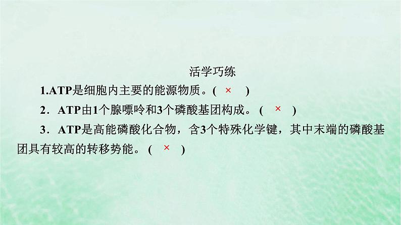 新教材适用2023_2024学年高中生物第5章细胞的能量供应和利用第2节细胞的能量“货币”ATP课件新人教版必修1第8页