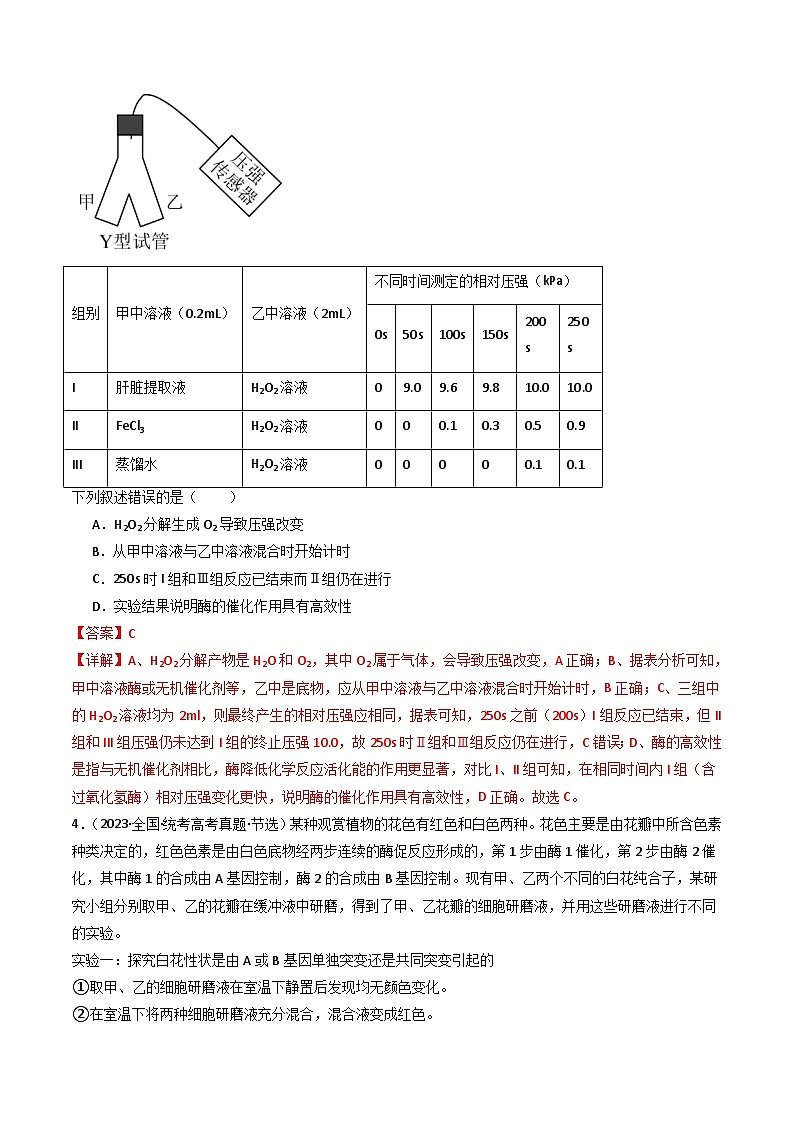 (14-23)十年高考生物真题汇编专题04 酶和ATP(含解析)03