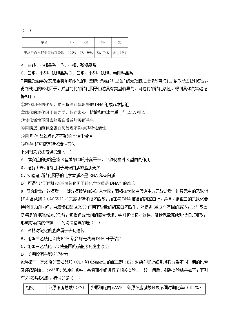 2024年1月浙江省普通高校招生选考科目考试生物学仿真模拟卷02(考试版)第3页