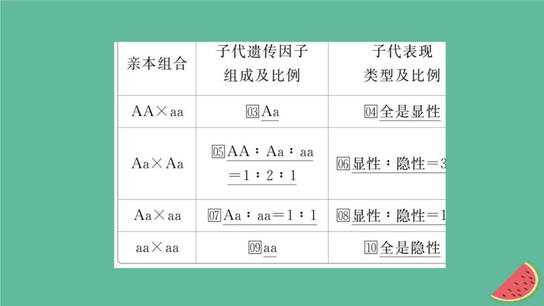 2023年新教材高中生物第1章遗传因子的发现第1节孟德尔的豌豆杂交实验一第3课时分离定律的解题方法及应用课件新人教版必修208