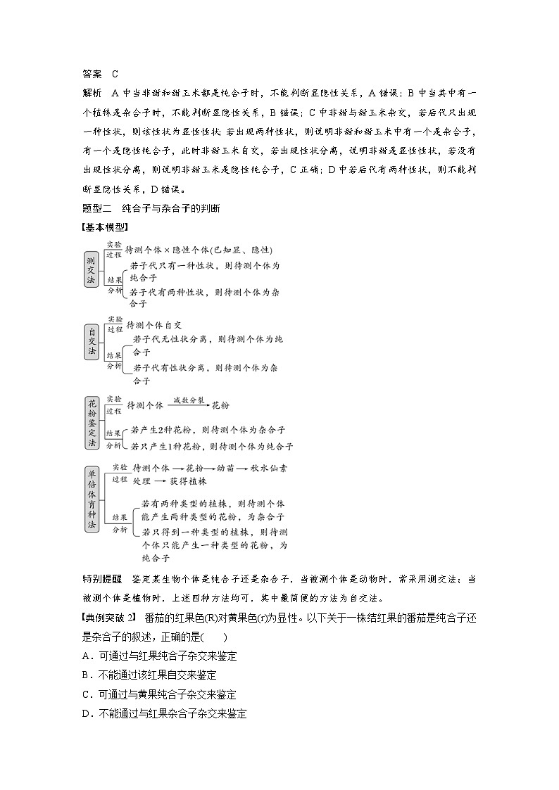 新高考生物一轮复习考点梳理讲义 第5单元 第2课时 基因分离定律基础题型突破(含解析)02