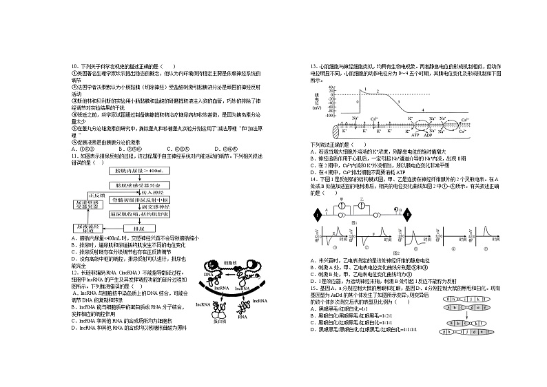 江西省宜春市上高二中2023-2024学年高二生物上学期第二次月考试题(Word版附答案)02