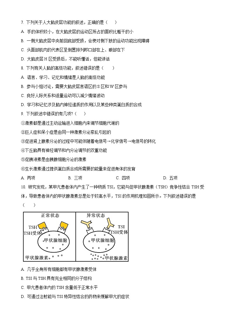 辽宁省六校协作体2023-2024学年高二生物上学期期中联考试题(Word版附解析)第3页