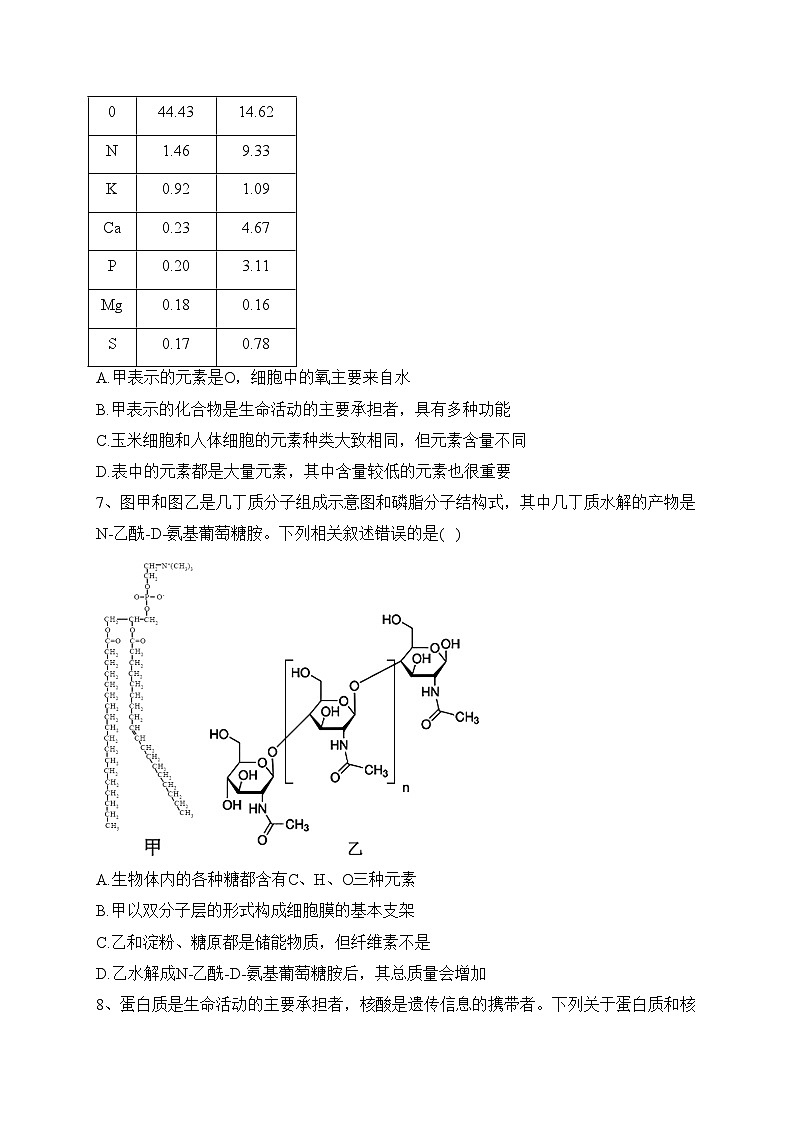 江西省2023-2024学年高一11月期中生物试题(含答案)第3页