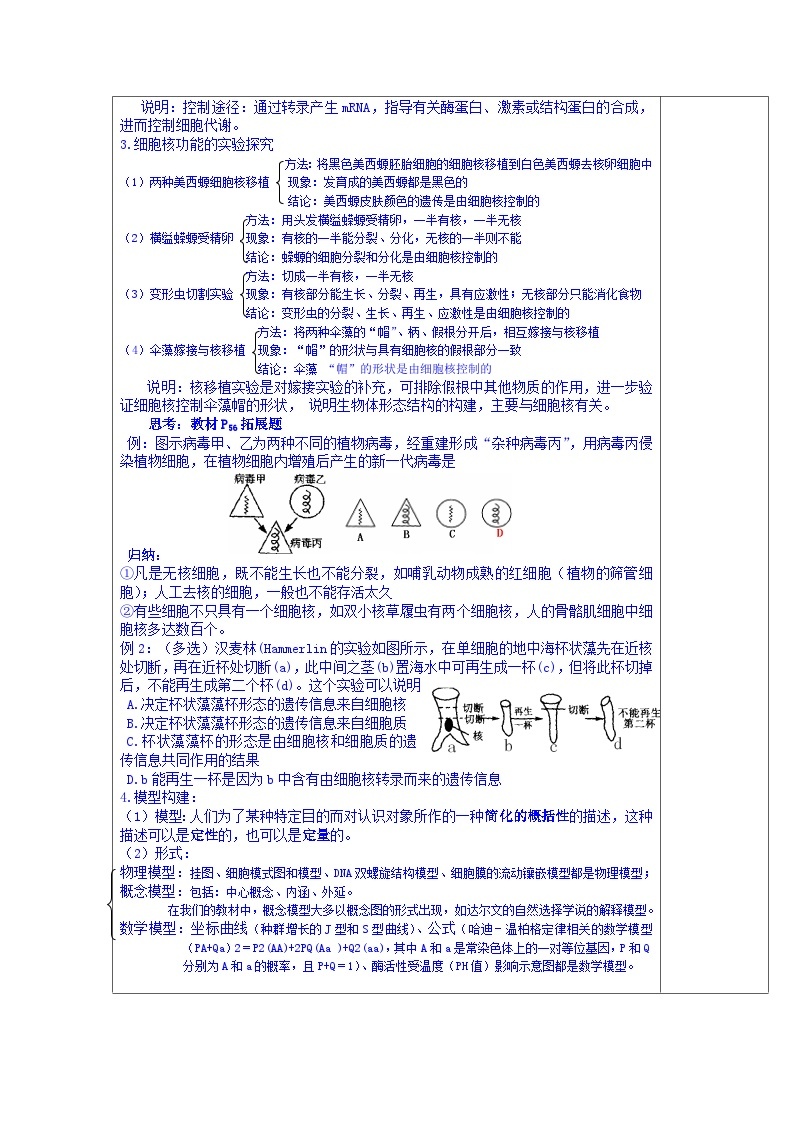 高中生物（新人教版必修1）教案：第3章《细胞的结构》第2课时02