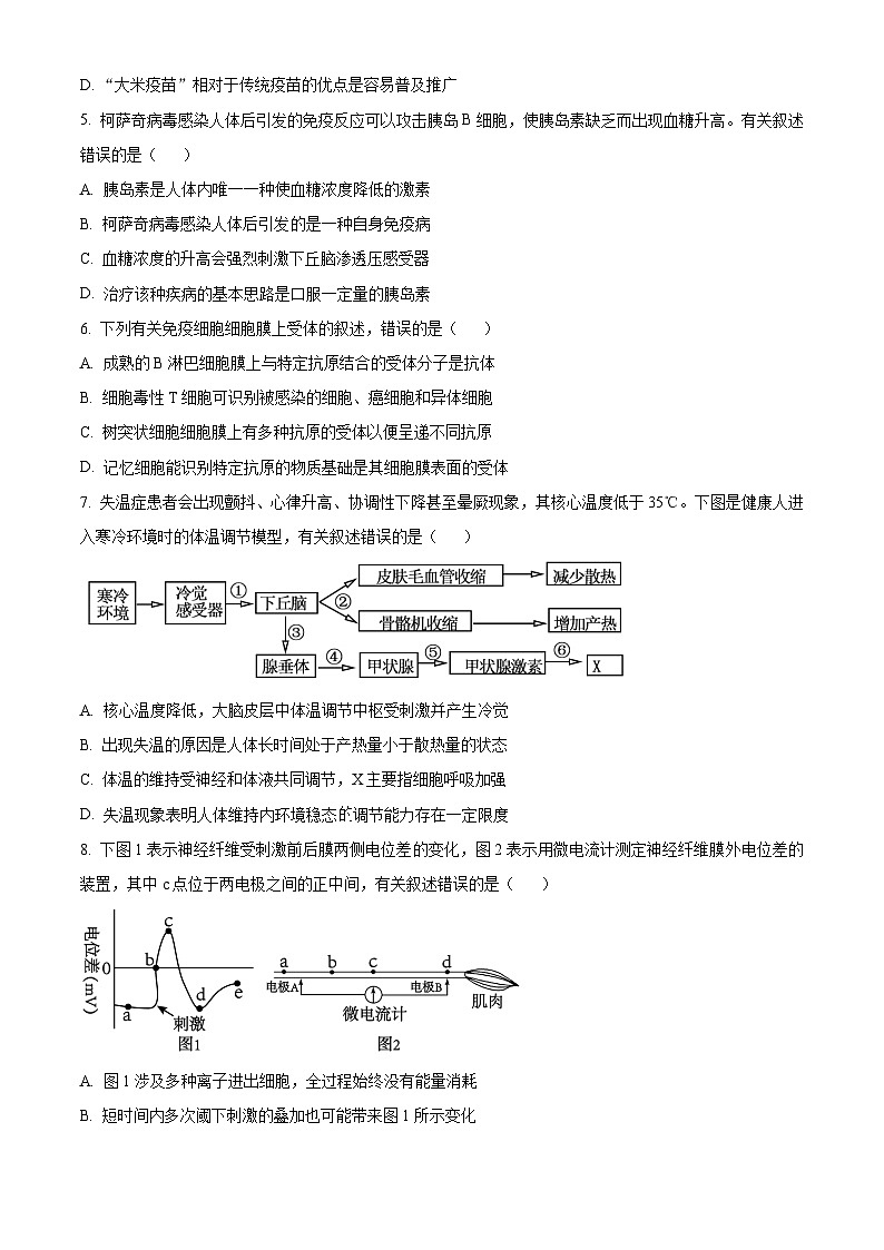 2024常熟高二上学期期中考试生物含解析第2页