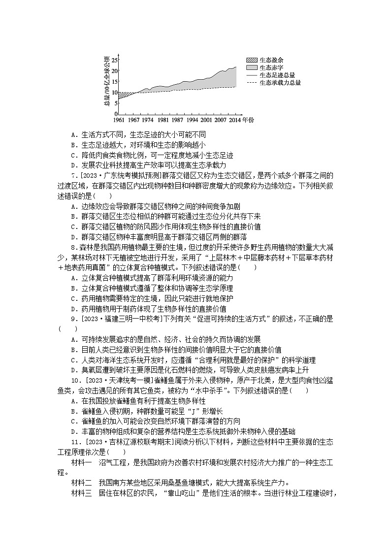 2023版新教材高中生物第4章人与环境检测卷新人教版选择性必修202