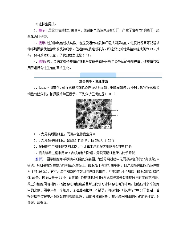 新教材2023年高中生物第2章基因和染色体的关系本章整合学案新人教版必修2第2页