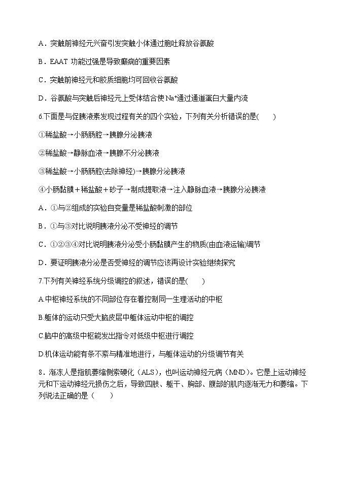 2023-2024学年河南省实验中学高二上学期期中考试生物试题含答案03