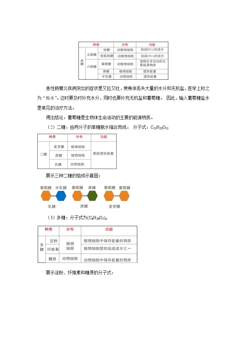 第3节 细胞中的糖类和脂质 教案02