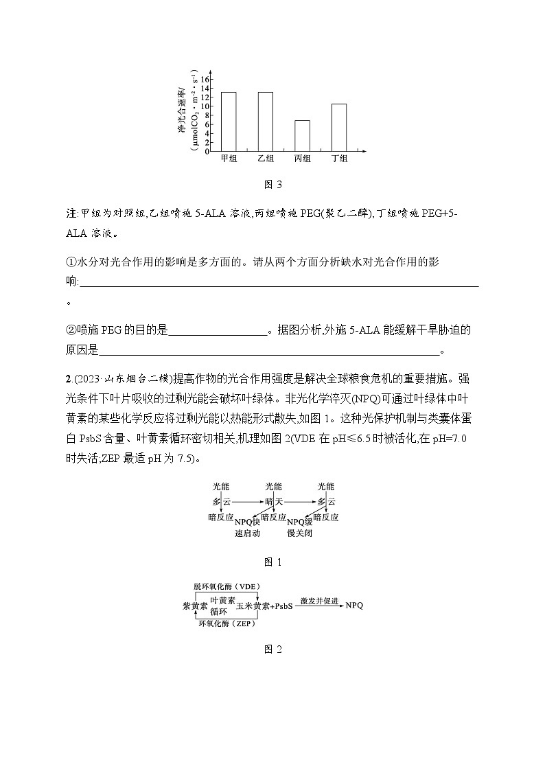 高考生物二轮复习大题练细胞代谢含答案02