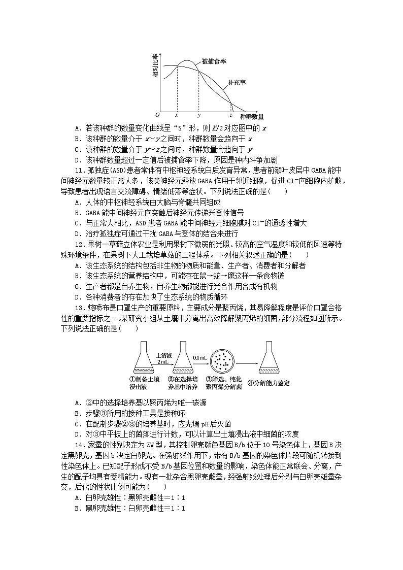 新教材2024届高考生物二轮专项分层特训卷第三部分临考速练选择题专练一第3页
