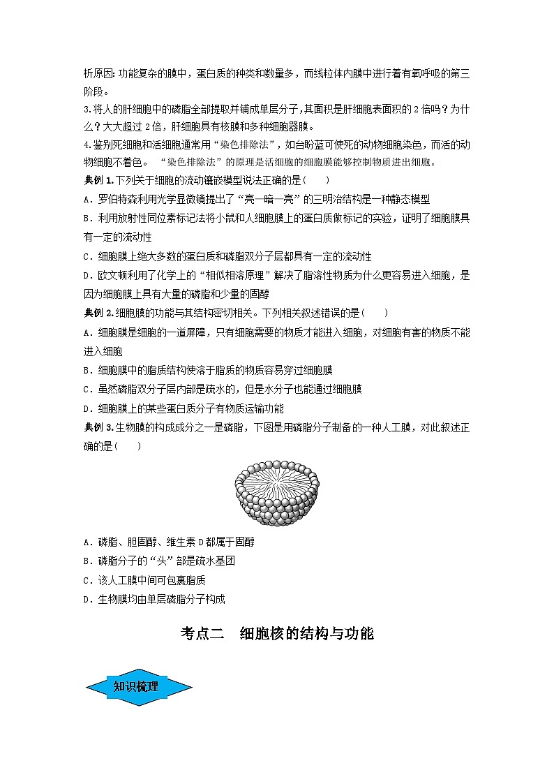 专题04 细胞膜和细胞核(串讲)(原卷版)第3页