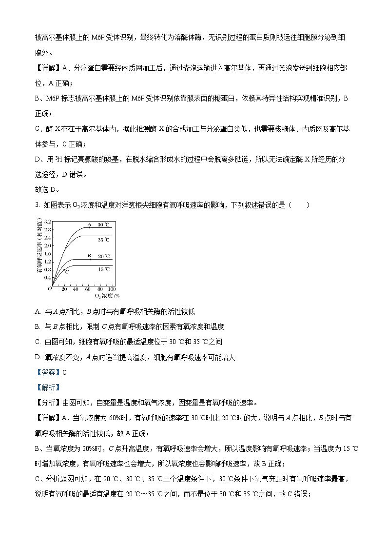 四川省绵阳市三台中学2023-2024学年高三上学期入学考试生物试题(Word版附解析)第2页