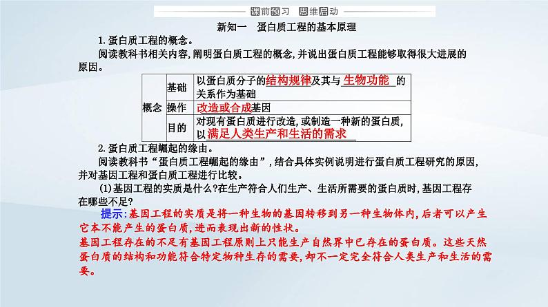 新教材同步辅导2023年高中生物第3章基因工程第4节蛋白质工程的原理和应用课件新人教版选择性必修3第3页