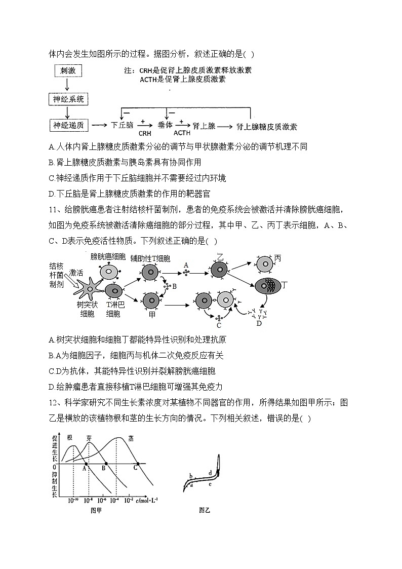 汉寿县第一中学2023-2024学年高二上学期11月期中考试生物试卷(含答案)第3页