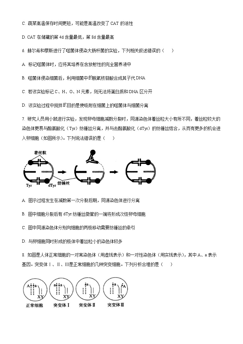 2023-2024学年福建省厦门双十中学高三上学期第三次月考生物试题含解析03