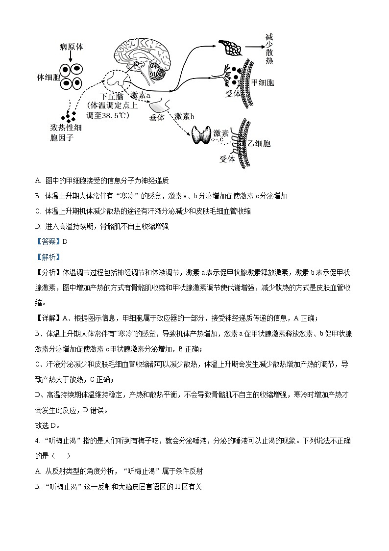 重庆市名校联盟2023-2024学年高二上学期第二次联考(12月)生物试题(Word版附解析)第3页