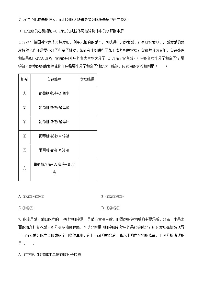 2023-2024学年安徽省芜湖一中皖南八校高三上学期第一次大联考生物试题含解析03
