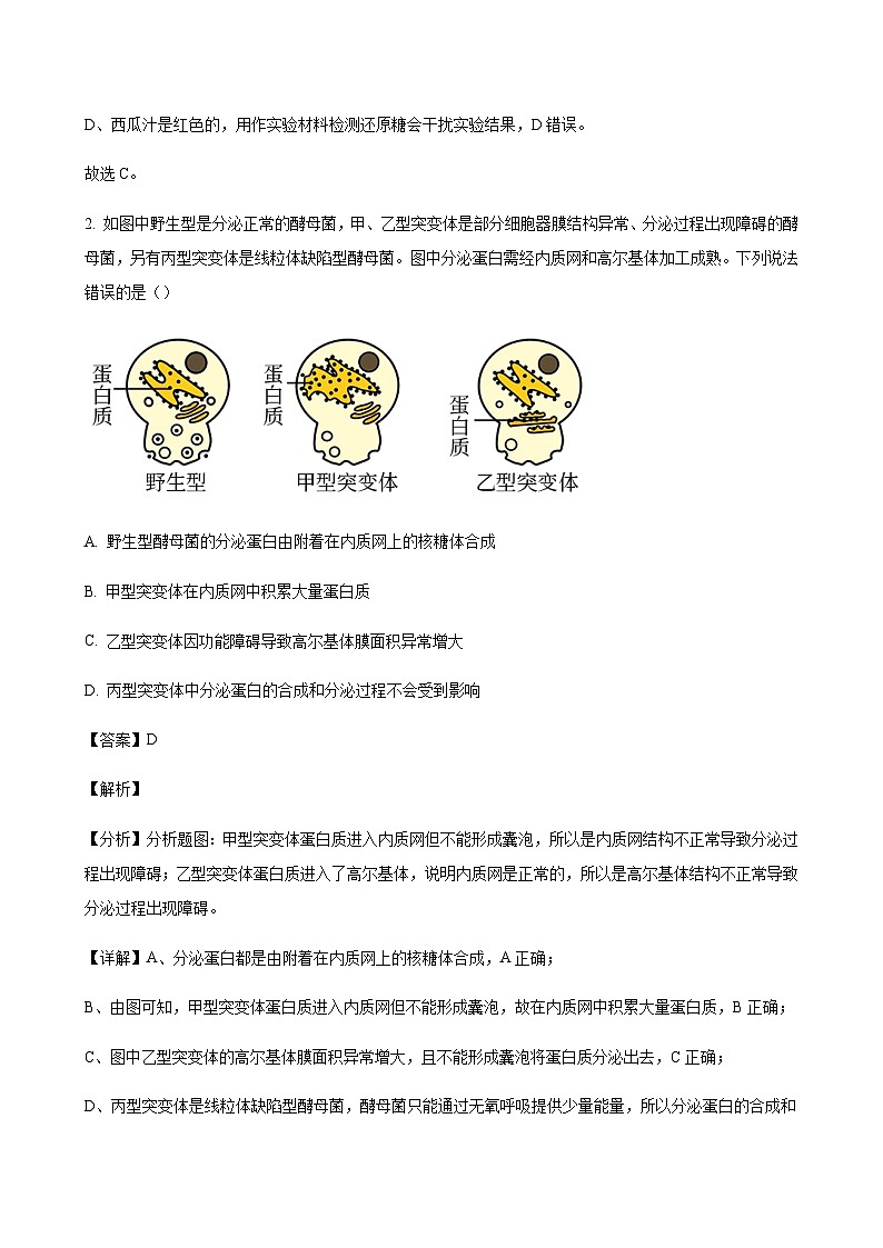 生物答案第2页