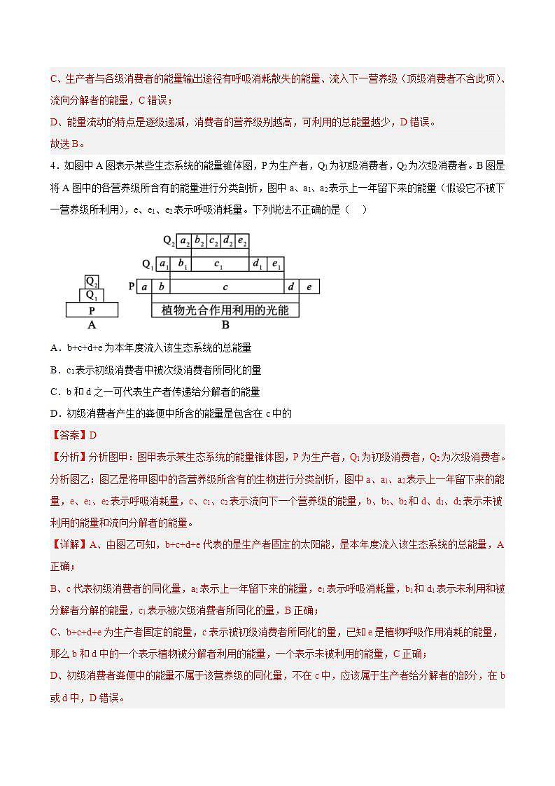 【名师特供】3.2.1《生态系统的能量流动(第1课时) 课件+练习(原卷+解析卷)03