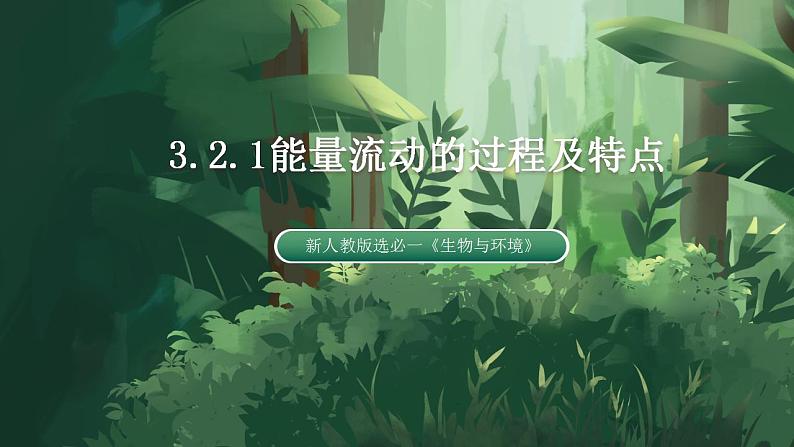 【名师特供】3.2.1《生态系统的能量流动(第1课时) 课件+练习(原卷+解析卷)01