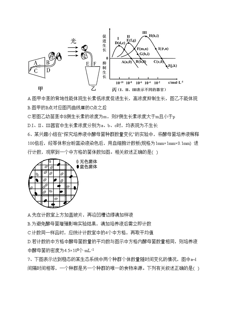 江苏省扬州市2023-2024学年高二上学期12月月考生物试卷(含答案)第3页