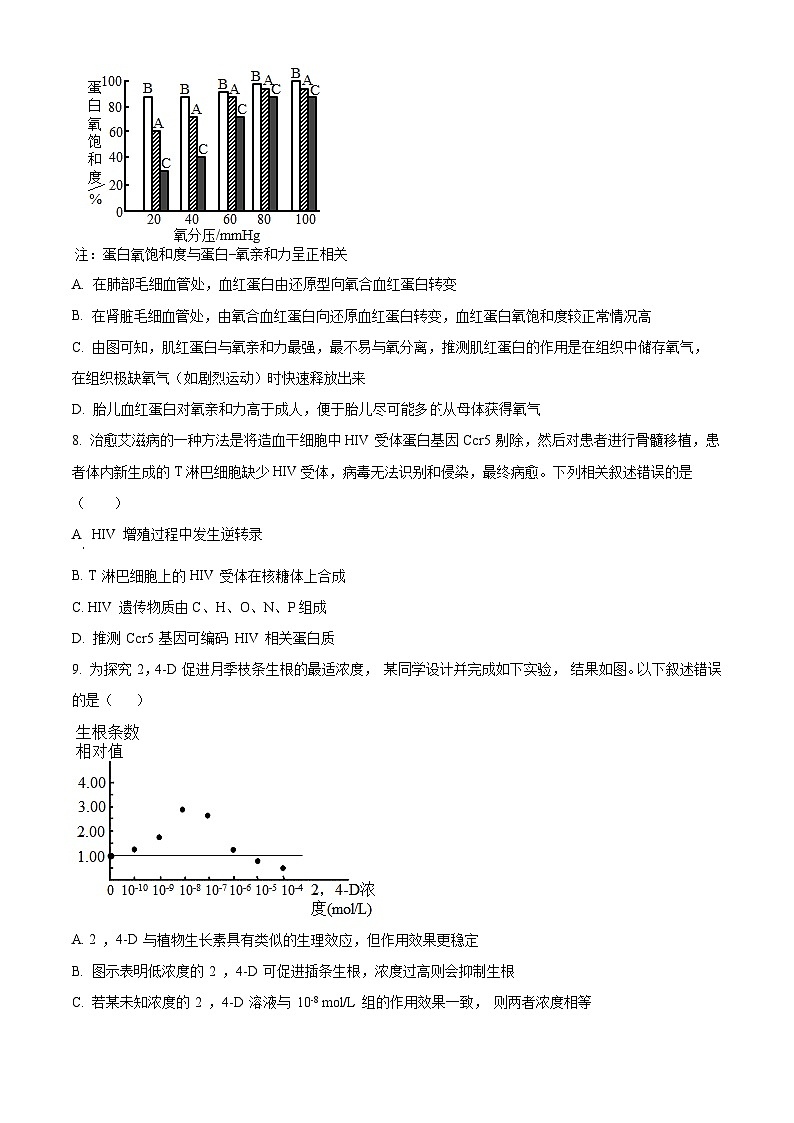 黑龙江省大庆实验中学实验三部2023-2024学年高三上学期阶段考试(二)生物第3页