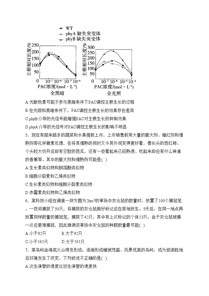 衡阳县第四中学2023-2024学年上学期高二期中考试生物(A)试卷(含答案)第2页