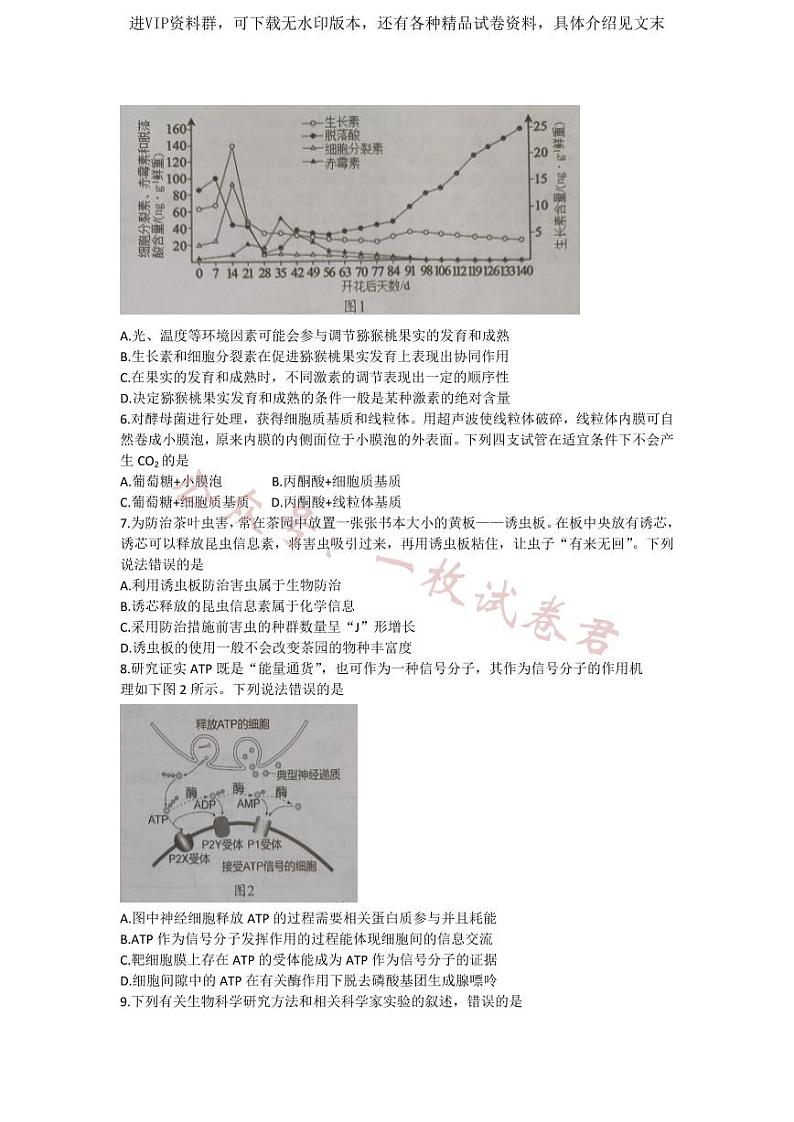 2023届广东省汕头市高三二模生物试题+02