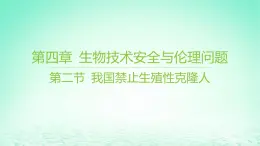 江苏专版2023_2024学年新教材高中生物第四章生物技术安全与伦理问题第二节我国禁止生殖性克隆人课件苏教版选择性必修3