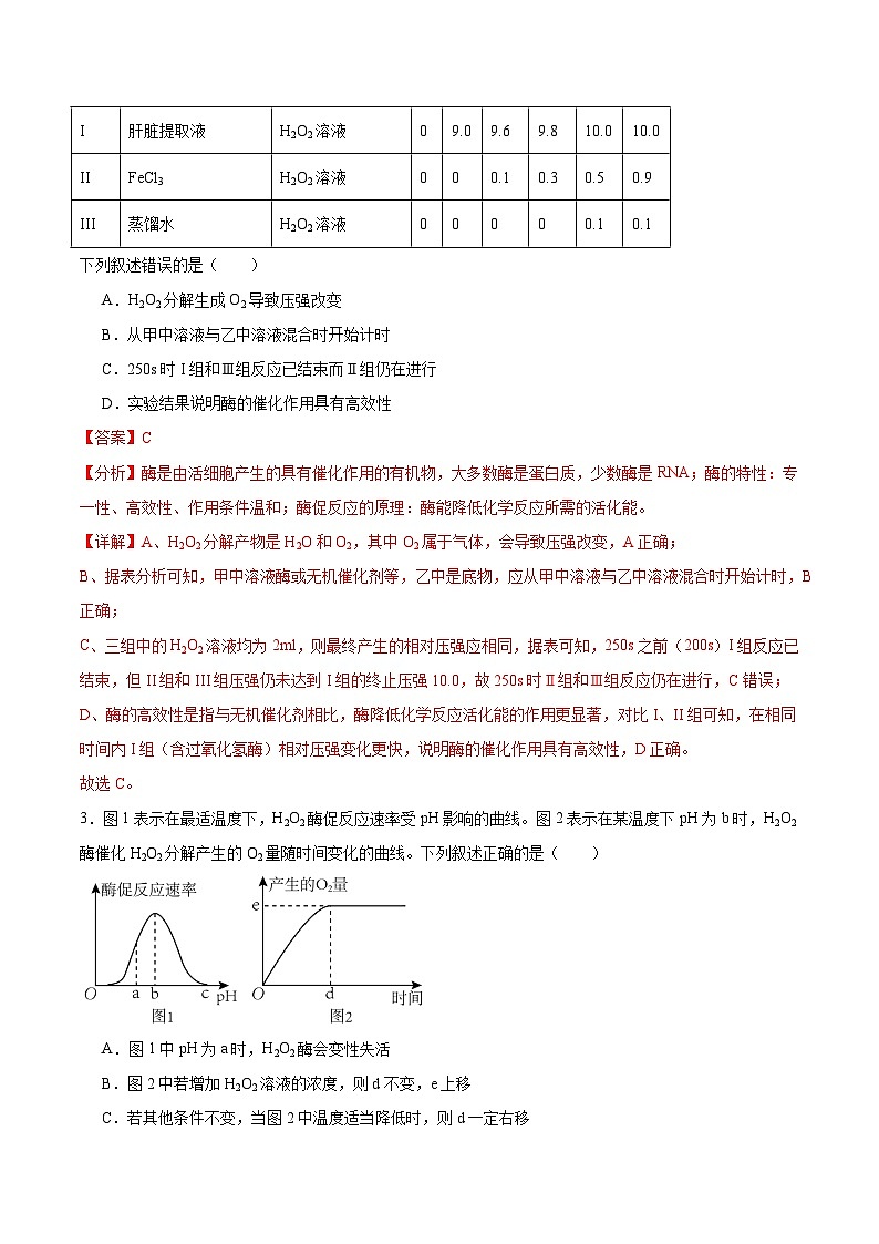 考点通关卷08 酶和ATP(解析版)第3页