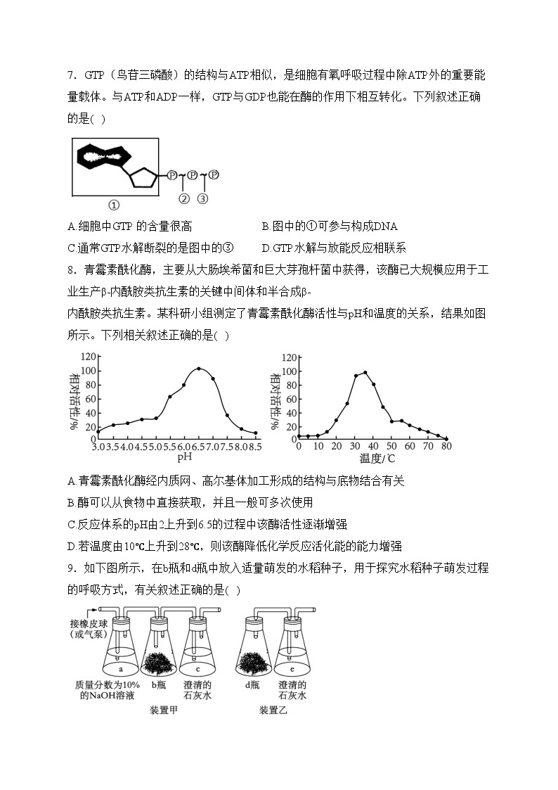 福建省龙岩第一中学2023-2024学年高一上学期第三次月考生物试卷(含答案)03