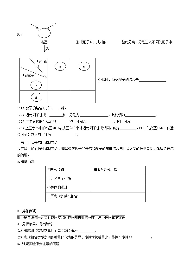 第07講 孟德?tīng)柕耐愣闺s交實(shí)驗(yàn)（一）（學(xué)生卷）-【寒假銜接講義】高一生物寒假講義練習(xí)第3頁(yè)