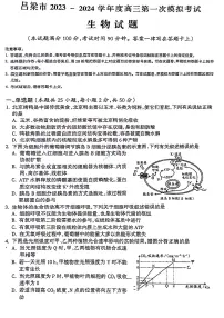 山西省吕梁市2023-2024学年高三第一次模拟考试生物试题