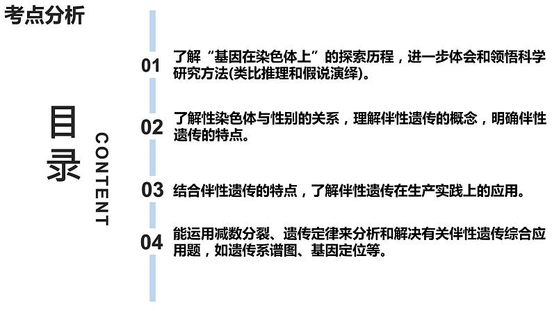新教材备战高考生物一轮复习全考点精讲课堂 第12讲 基因在染色体上和伴性遗传(课件)第4页