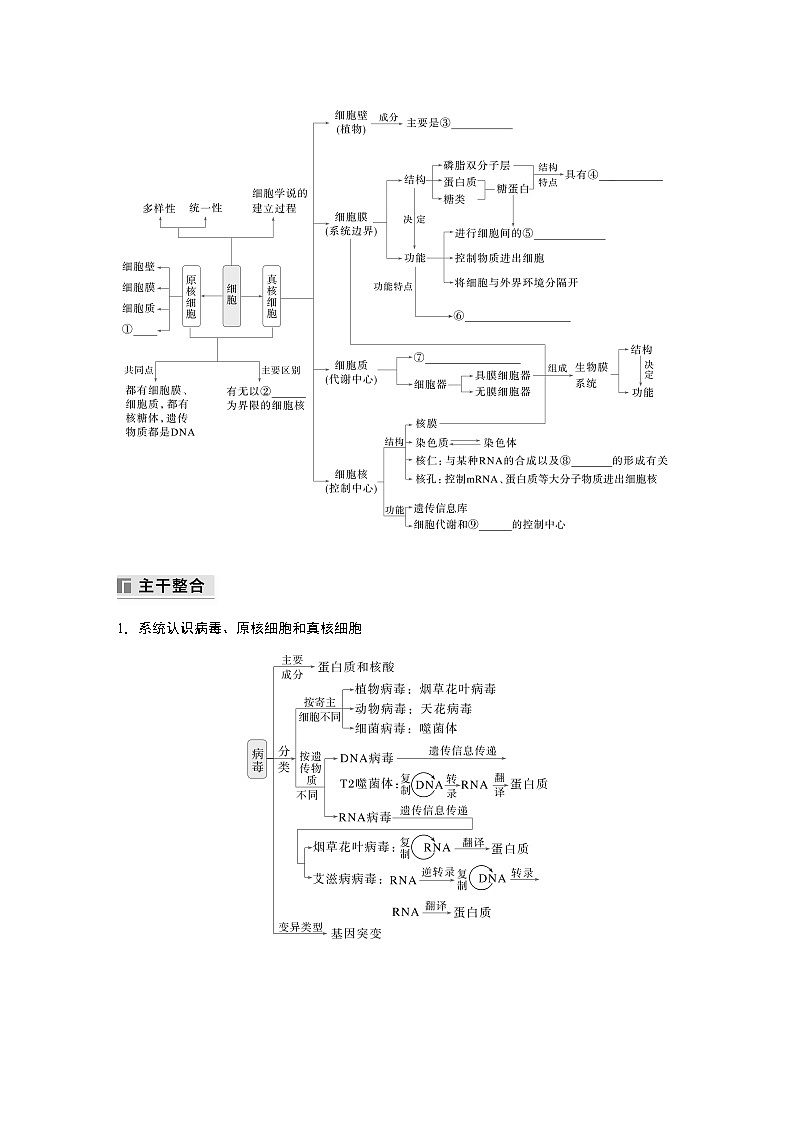 第一篇 主题一 专题(一) 细胞的结构第2页
