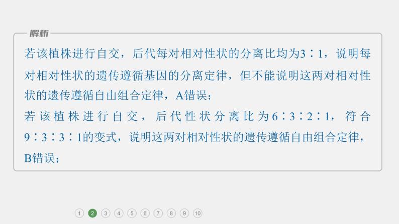 第一篇　主题二　专题(六)　专题强化练B 遗传的基本规律和人类遗传病B 2024年高考生物二轮复习课件+讲义06