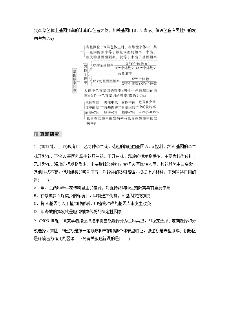 第一篇　主题二　专题(七)　命题点2　生物的进化 2024年高考生物二轮复习课件+讲义02