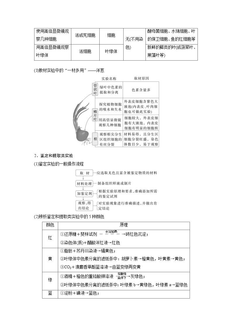 第一篇　主题六　专题(十四)　命题点1　教材基础实验 2024年高考生物二轮复习课件+讲义03