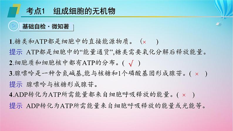 2024高考生物基础知识复习专题突破3细胞中的ATP与酶课件第3页