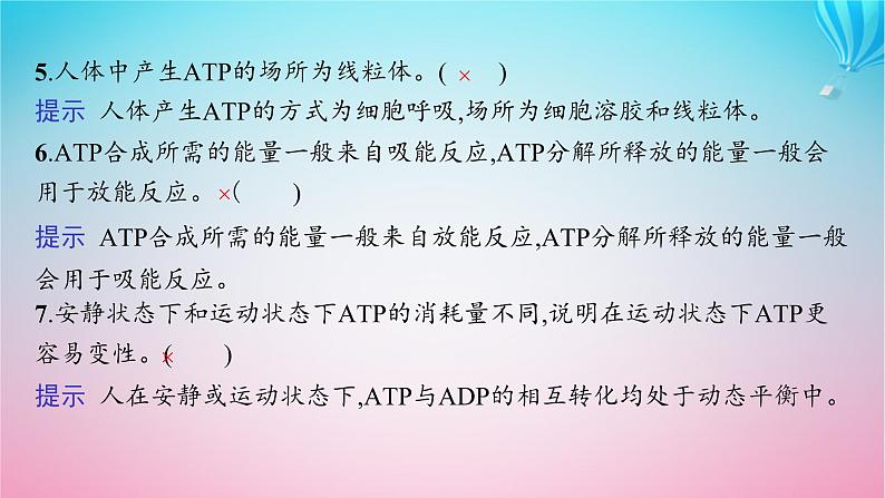 2024高考生物基础知识复习专题突破3细胞中的ATP与酶课件第4页