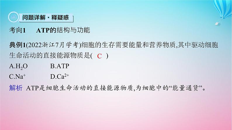 2024高考生物基础知识复习专题突破3细胞中的ATP与酶课件第8页